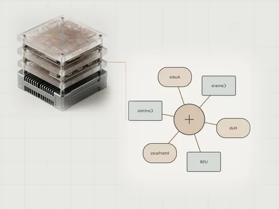 Thumbnail for Identifying composite peripherals: a neutral technical concept diagram illustrating identifying composite peripherals, set beside a stack of three frosted acrylic plates (Longer reads about hardware and software)