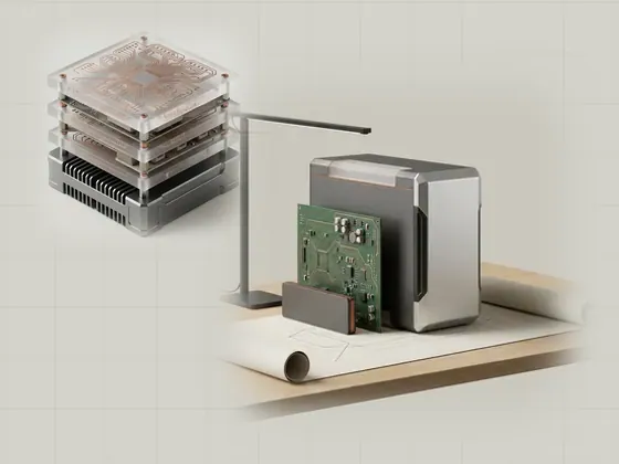 Thumbnail for Reading driver release notes: a long sheet of matte paper partly unrolled across, set beside a stack of three frosted acrylic plates (Longer reads about hardware and software)