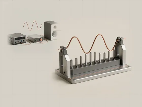 Thumbnail for Sample rates and audio formats: a smooth copper wire wave suspended above a row, set beside a compact mini PC, a small DAC (The computer audio signal path)