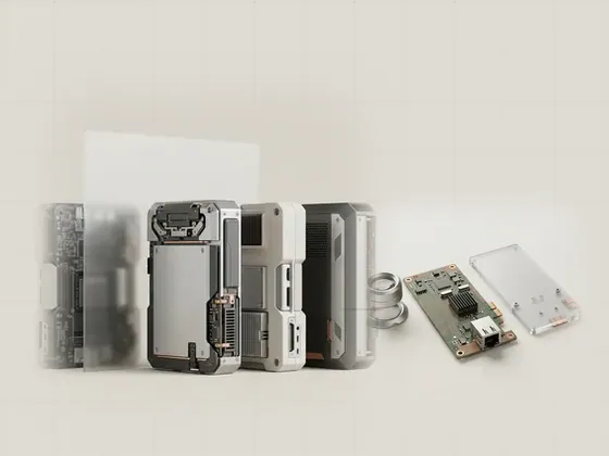 Thumbnail for Showing hidden devices: a frosted glass screen slid aside revealing faint translucent, set beside a precision inspection set on a matte (Guides to built-in Windows tools)