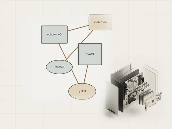 Thumbnail for Understanding system extensions on a laptop: an unbranded relationship diagram explaining understanding system extensions on, set beside an exploded isometric view of a generic (A clearer view of your computer)