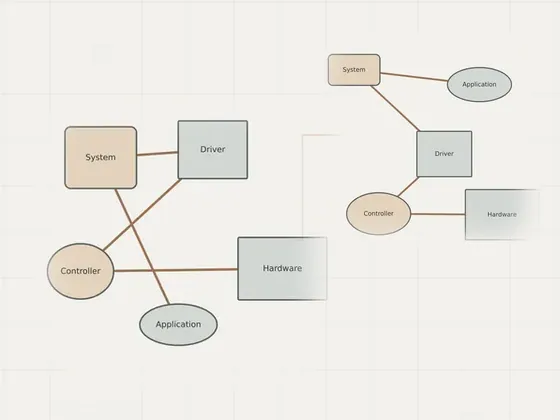 Thumbnail for Checking the drivers already installed: an unbranded relationship diagram explaining checking the drivers already, set beside an unbranded relationship diagram explaining setup guides (Setup guides)