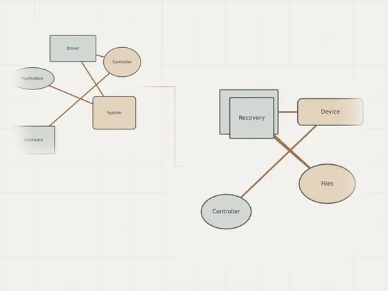 Thumbnail for Investigating slow behavior after an update: an unbranded relationship diagram explaining investigating slow behavior after, set beside an unbranded relationship diagram explaining troubleshooting (Troubleshooting)
